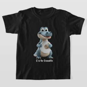 Camiseta infantil de cocodrilo lindo   C es para c