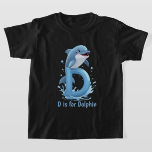 Camiseta infantil de delfín lindo   D es para delf