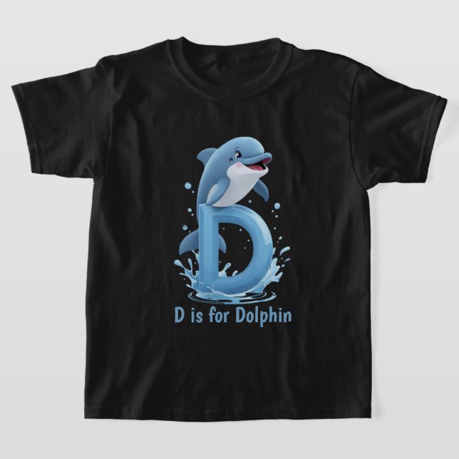 Camiseta infantil de delfín lindo | D es para delf (Distribución)