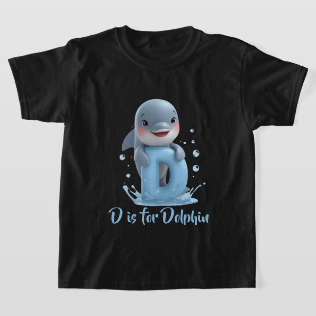 Camiseta infantil de delfín lindo | D es para delf (Distribución)