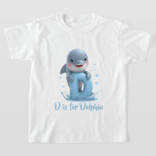 Camiseta infantil de delfín lindo D es para delf
