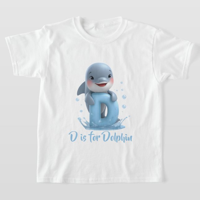 Camiseta infantil de delfín lindo | D es para delf (Distribución)