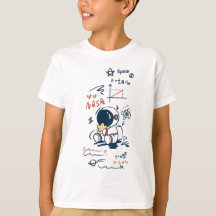 Camiseta infantil de dibujos animados espaciales d