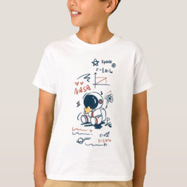 Camiseta infantil de dibujos animados espaciales d