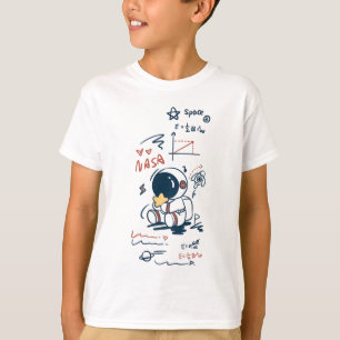 Camiseta infantil de dibujos animados espaciales d