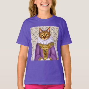 Camiseta infantil de doncella gatuna medieval   