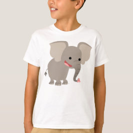 Camiseta infantil de elefante de dibujos animados