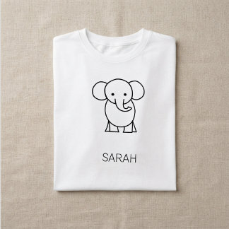 Camiseta infantil de elefante pequeño lindo