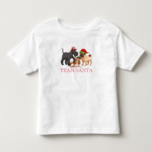 Camiseta infantil de equipo de vacaciones de Santa (Anverso)