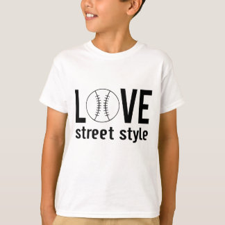 Camiseta infantil de estilo callejero de béisbol U