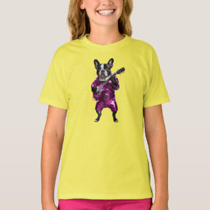 Camiseta infantil de estrella de rock de Bulldog F