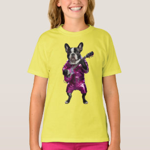 Camiseta infantil de estrella de rock de Bulldog F