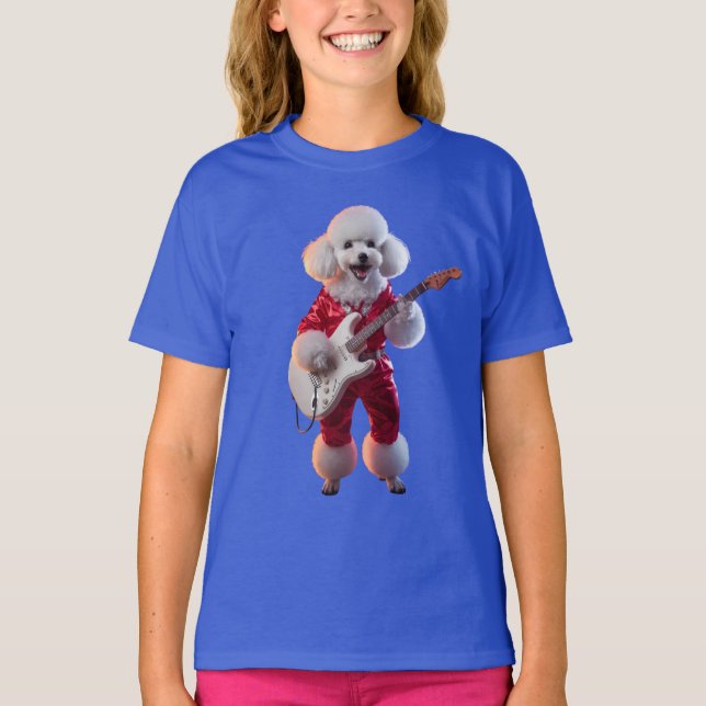 Camiseta infantil de estrella de rock de caniche l (Anverso)
