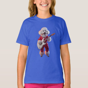 Camiseta infantil de estrella de rock de caniche l
