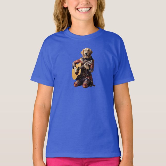 Camiseta infantil de estrella de rock Labrador Ret (Anverso)
