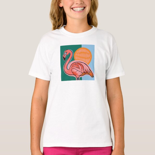Camiseta infantil de flamenco (Anverso)