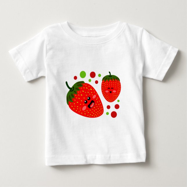 Camiseta infantil de fresas (Anverso)