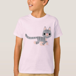 Camiseta infantil de gatito de dibujos animados li