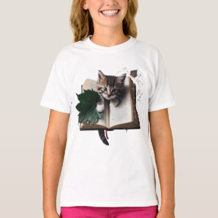 Camiseta infantil de gatito mágico y libresco – Ca