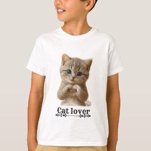 Camiseta infantil de gatitos lindos Camiseta par