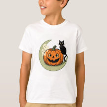 Camiseta infantil de gato de Halloween lindo en ca