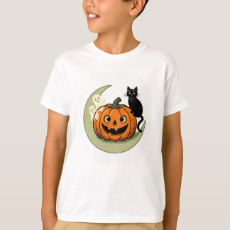 Camiseta infantil de gato de Halloween lindo en ca
