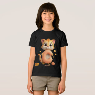 Camiseta infantil de gato lindo C es para camisa
