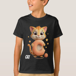 Camiseta infantil de gato lindo C es para gato a