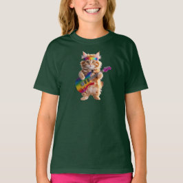Camiseta infantil de gato naranja lindo estrella d
