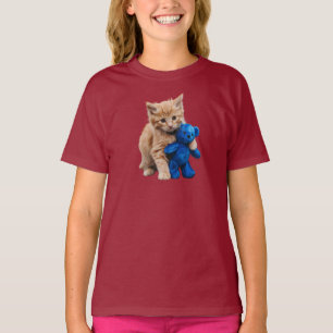Camiseta infantil de gato naranja lindo Teddy