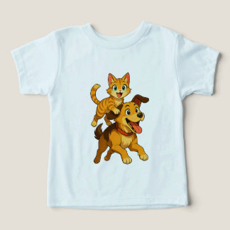 Camiseta infantil de gato y perro lindo - Regalo p
