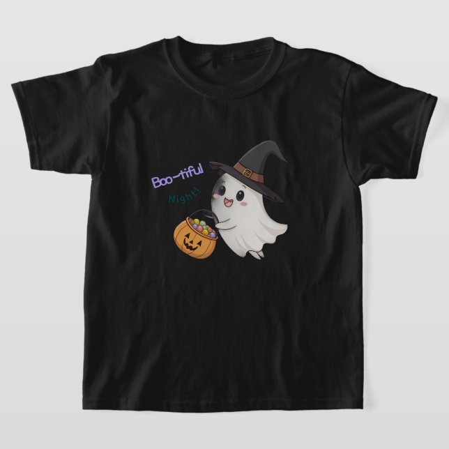 Camiseta infantil de Halloween adorable de fantasm (Distribución)