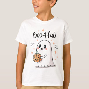 Camiseta infantil de Halloween con fantasma “Boo-t