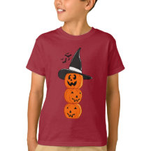 Camiseta infantil de Halloween de bruja con calaba
