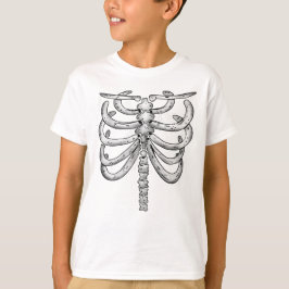 Camiseta infantil de Halloween de esqueleto (delan
