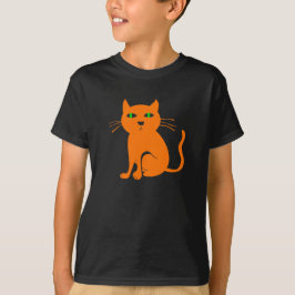 Camiseta infantil de Halloween de gato naranja