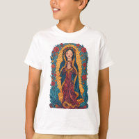Camiseta infantil de la Virgen de Guadalupe linda