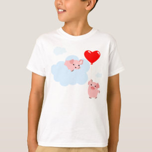 Camiseta infantil de las alas del amor (cerdos Per