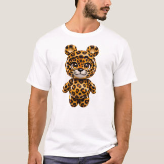 Camiseta infantil de leopardo manchado kawaii safa