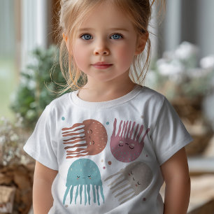 Camiseta infantil de medusa kawaii adorable