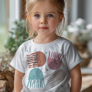 Camiseta infantil de medusa kawaii adorable