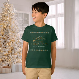 Camiseta infantil de Navidad Copo de Nieve Verde
