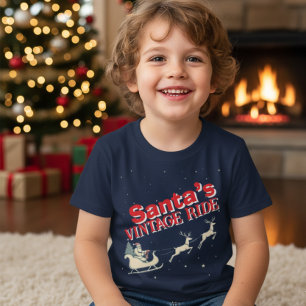 Camiseta infantil de Navidad retro de Santa Claus