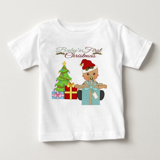 Camiseta infantil de Navidades de bebé (Anverso)