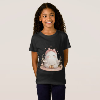 Camiseta infantil de niña meditando adorable – Yog