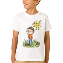 Camiseta infantil de niño lindo con coche de jugue