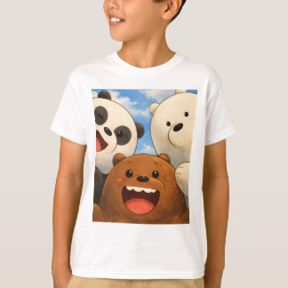 Camiseta infantil de oso de dibujos animados lindo