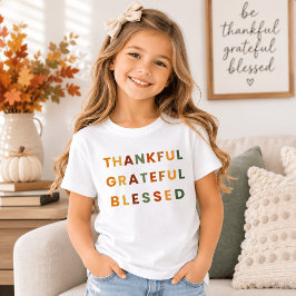 Camiseta infantil de otoño - Agradecido Agradecida