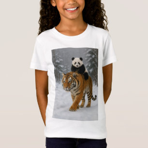 Camiseta infantil de Panda Adorable Montando un Ti