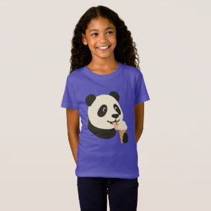 Camiseta infantil de Panda con helado